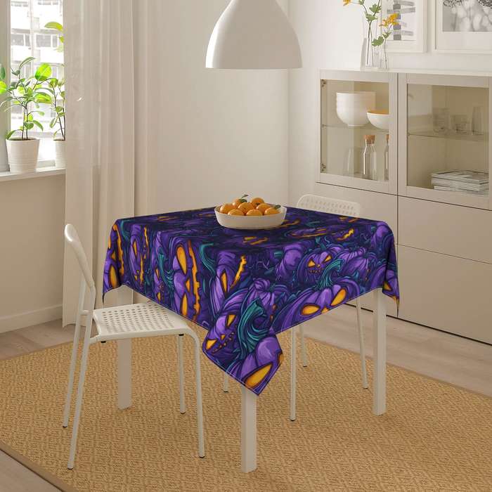 Halloween tablecloth decoration color Multicolored size 152.4cmx152.4cm