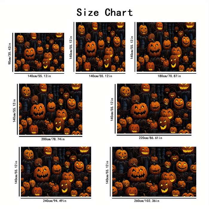 Halloween tablecloth decoration size 140cm x 180cm or 55.12in x 70.87in