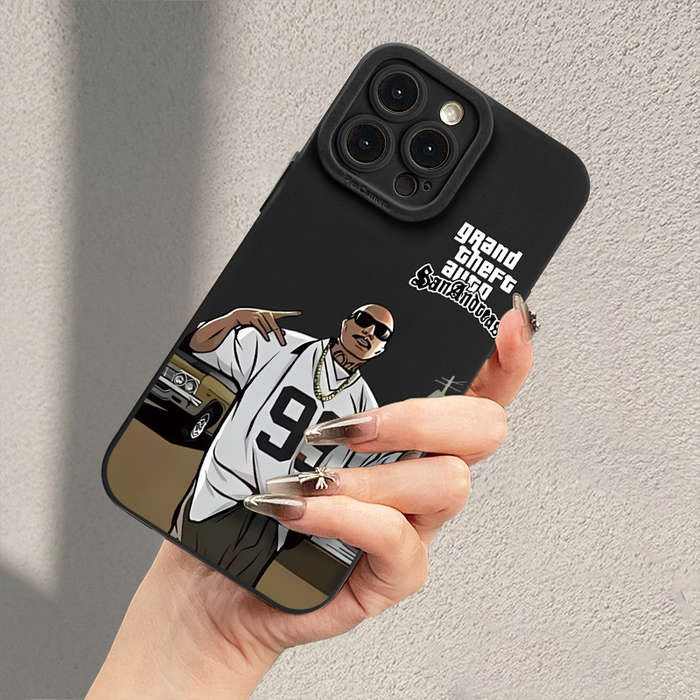 1Pc Mixed Color  For iPhone 14 Plus Rap Boy Pattern Phone Case