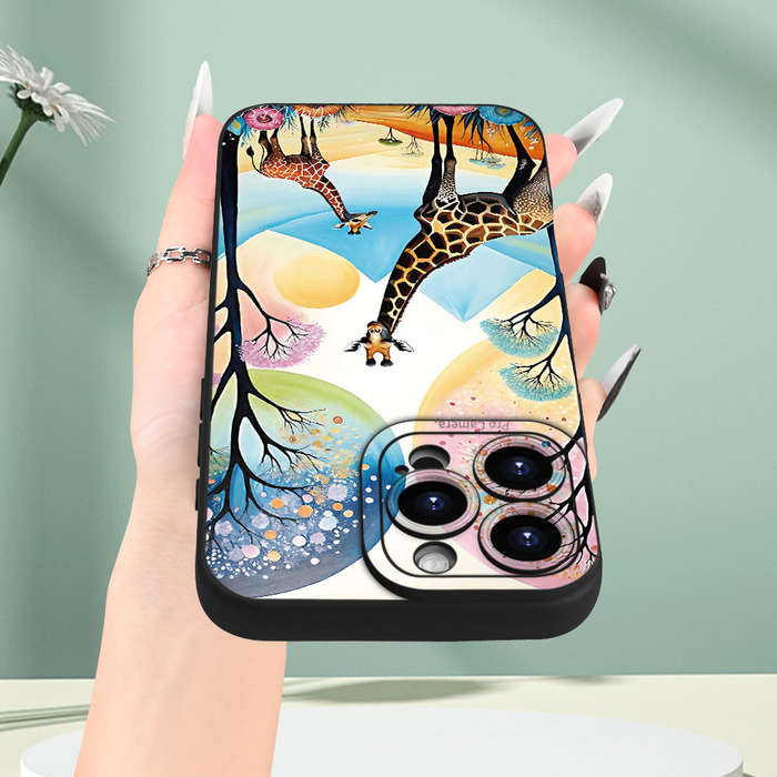 1Pc Black For iPhone 14 Pro Max African Style Phone Case