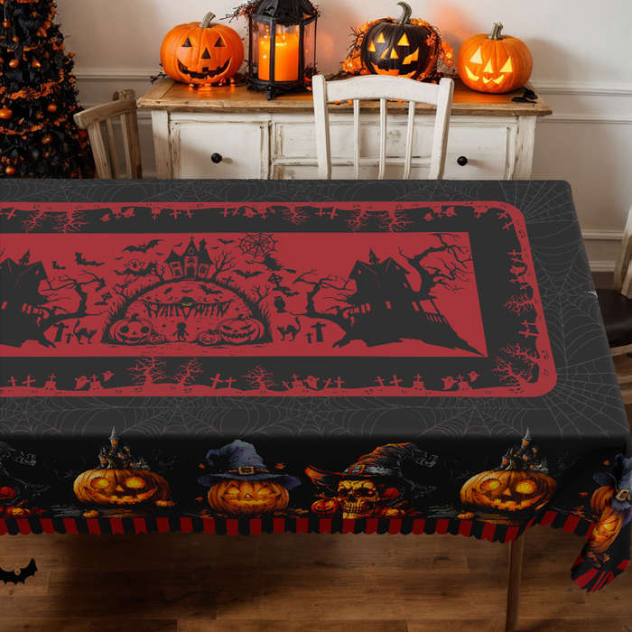 Halloween tablecloth decoration size 60x86in or 152x220cm Rectangle