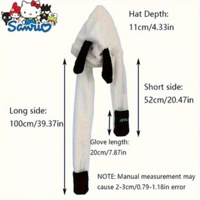 Winter Hat Color Sanrio Cute Integrated Hat