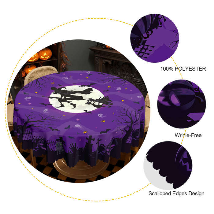 Halloween tablecloth decoration size 60x86in or 152x220cm Rectangle