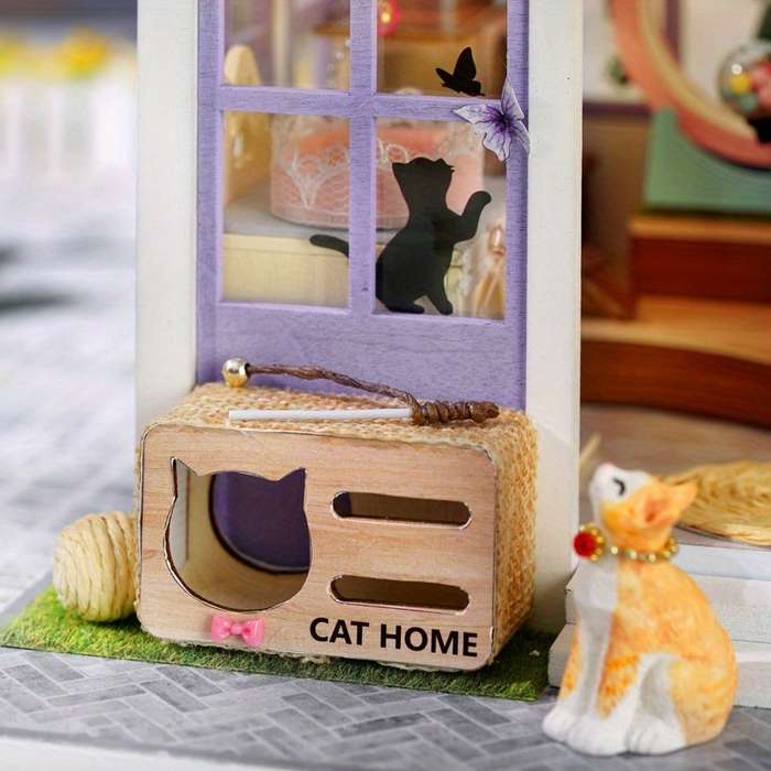Building Toy Architectural Model Toy Set Style Kitten Paradise