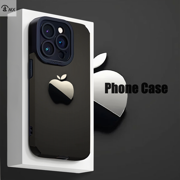 1Pc Mixed Color  For iPhone 16 Pro Black Apple Logo Phone Case