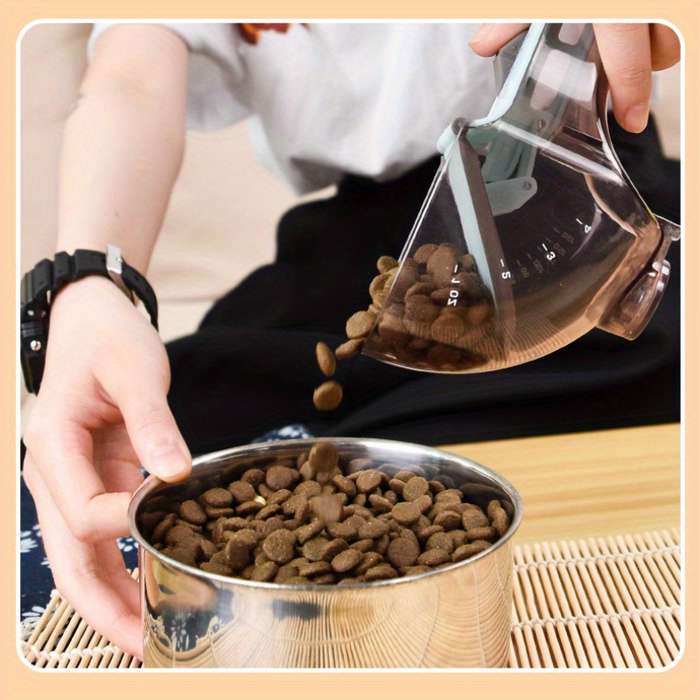 Pet Supplies Color Transparent Blue Measuring Spoon Size Small Adjustable Measuring Spoon