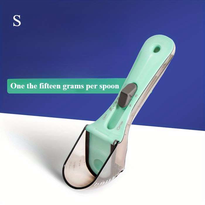 Pet Supplies Color Transparent Blue Measuring Spoon Size Small Adjustable Measuring Spoon