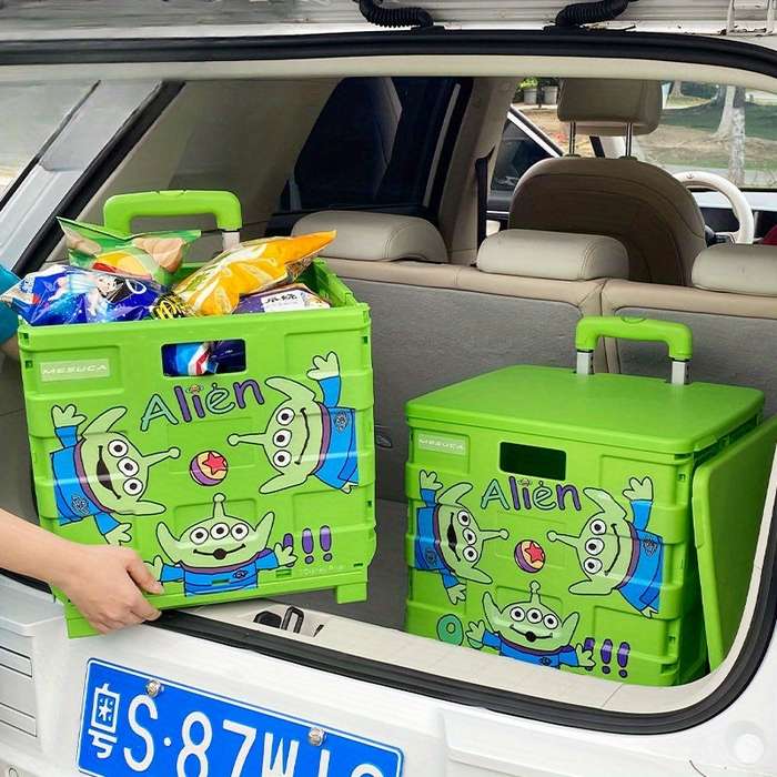 Storage And Organizationcolor 1Pc Three Eye Folding Trolley Storage Box