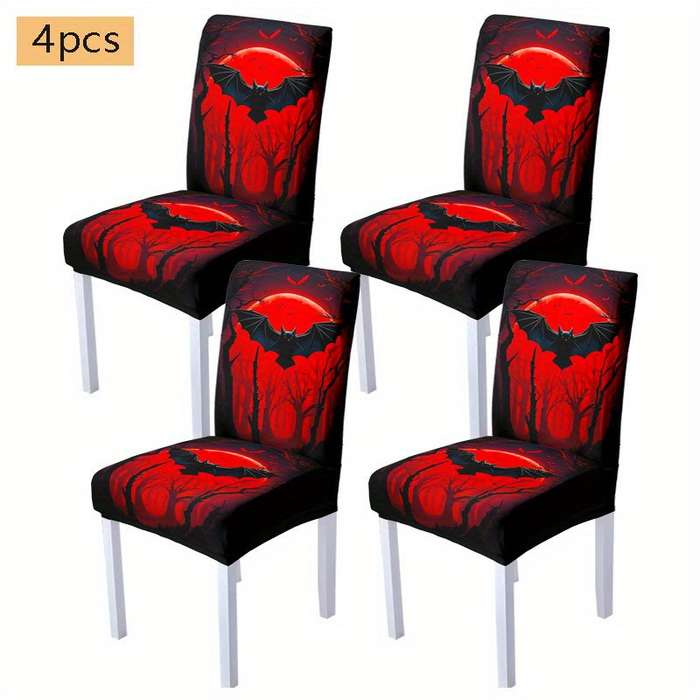 Halloween tablecloth decoration Reddish Black Quantity 6pcs