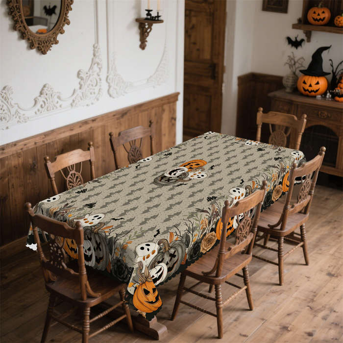 Halloween tablecloth decoration size Rectangle 60x86inch or 152x220cm