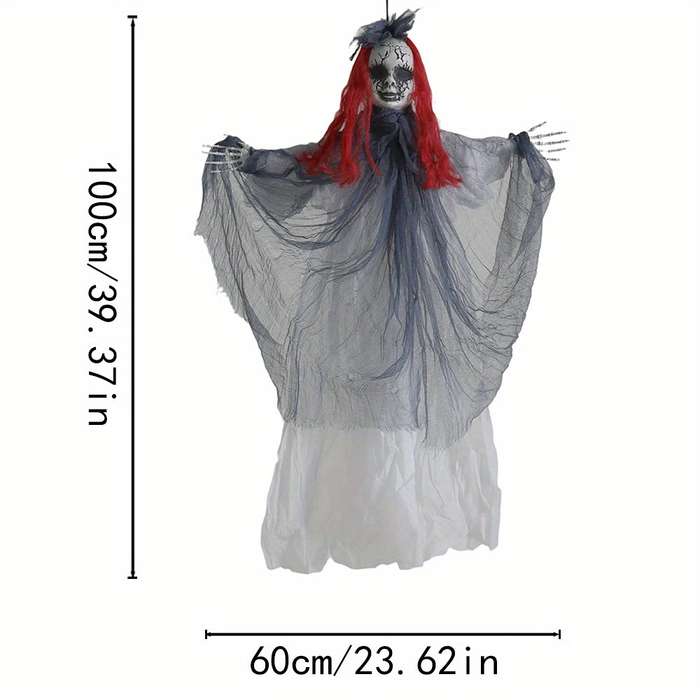 Halloween Decorations Model Red Haired Ghost Doll