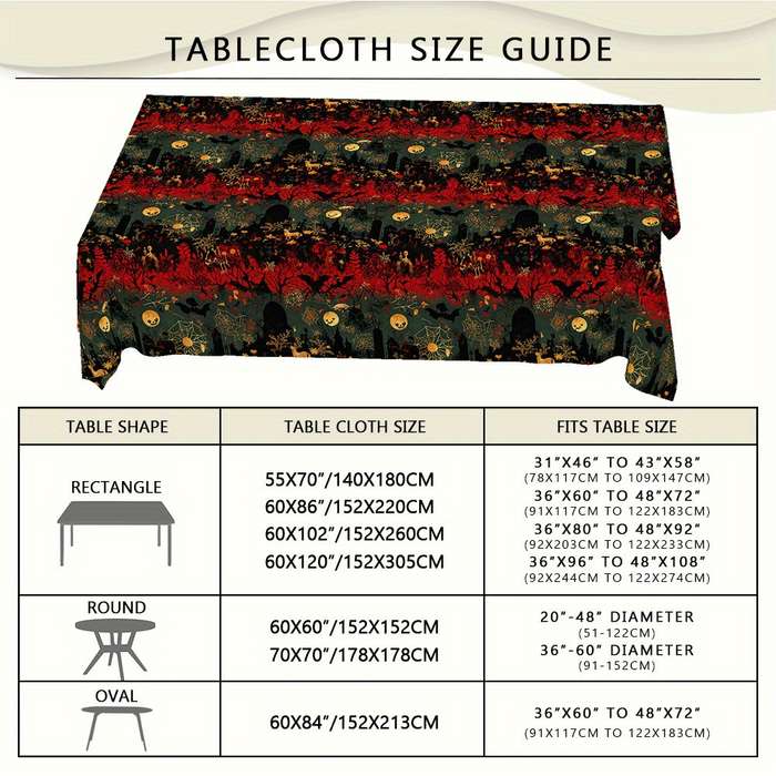 Halloween tablecloth decoration size Round 152.4152.4cm