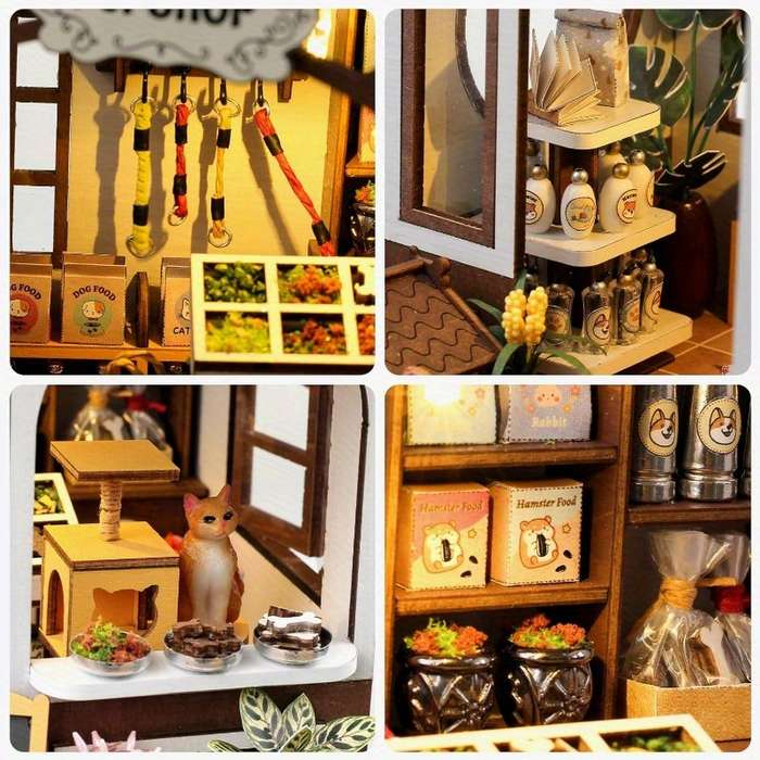 Building Toy Architectural Model Toy Set Color 3D Puzzle Kelly Pet Shop