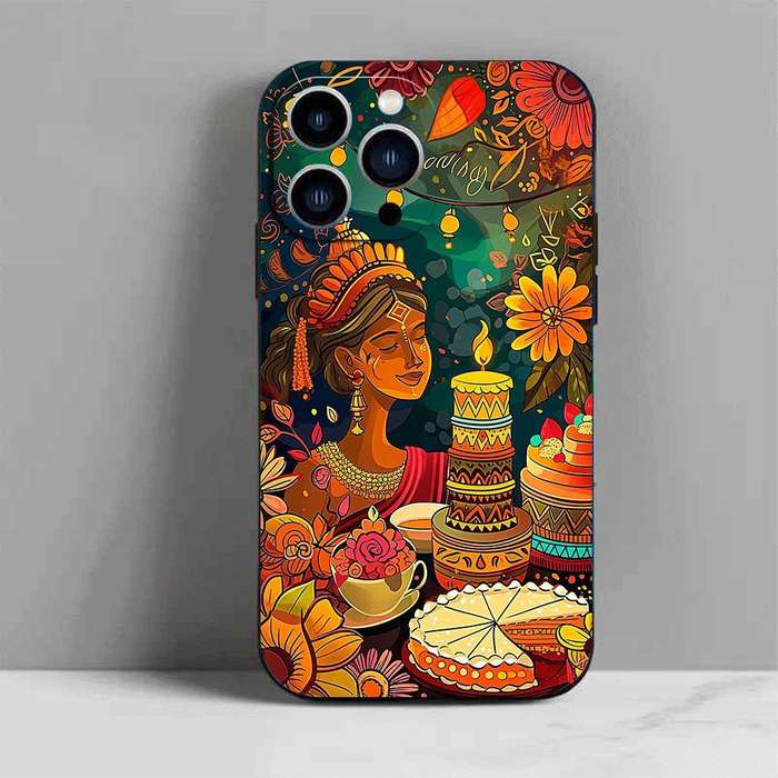 1Pc Black For iPhone 11 Pro Max African Design Phone Case