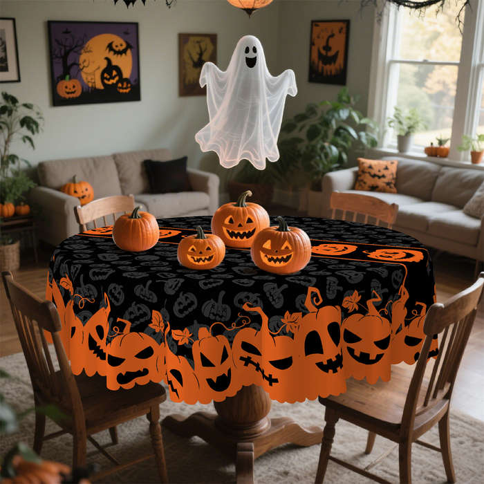Halloween tablecloth decoration size Rectangle 60x120inch or 152x305cm
