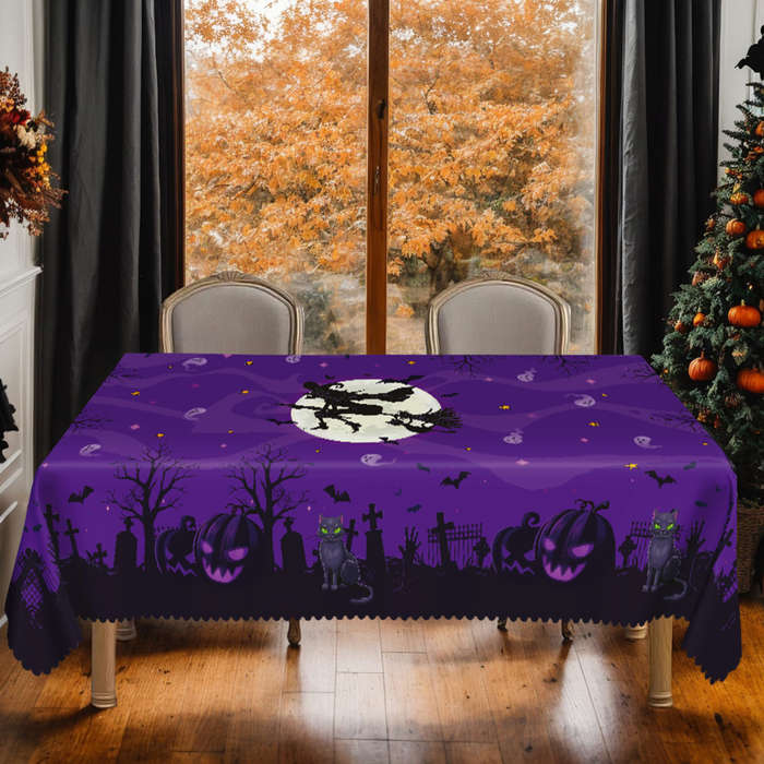 Halloween tablecloth decoration size 60x86in or 152x220cm Rectangle