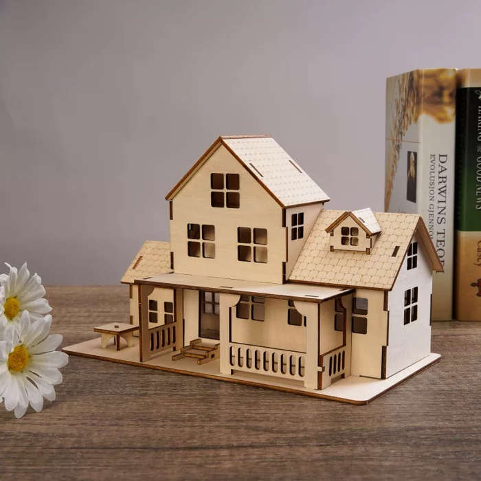 Building Toy Architectural Model Toy Set Color Cream Color Size Country Villa