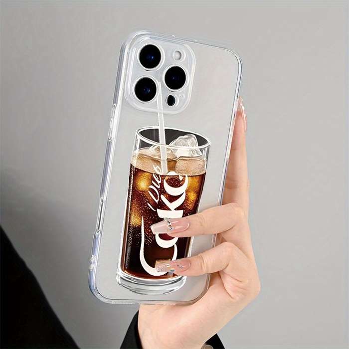 1Pc Transparent For iPhone 7 Plus 8 Plus Cola Design Phone Case