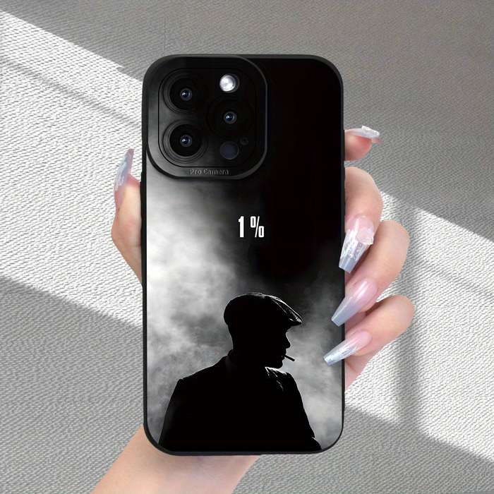 1Pc Black For iPhone 7 Plus 8 Plus Gentleman Pattern Phone Case
