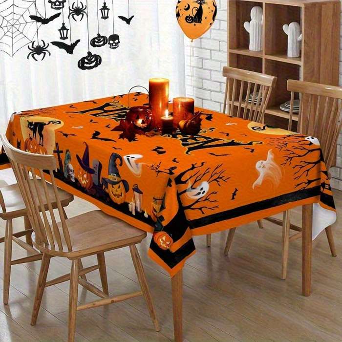 Halloween tablecloth decoration size 150x300 cm or 60x119 in