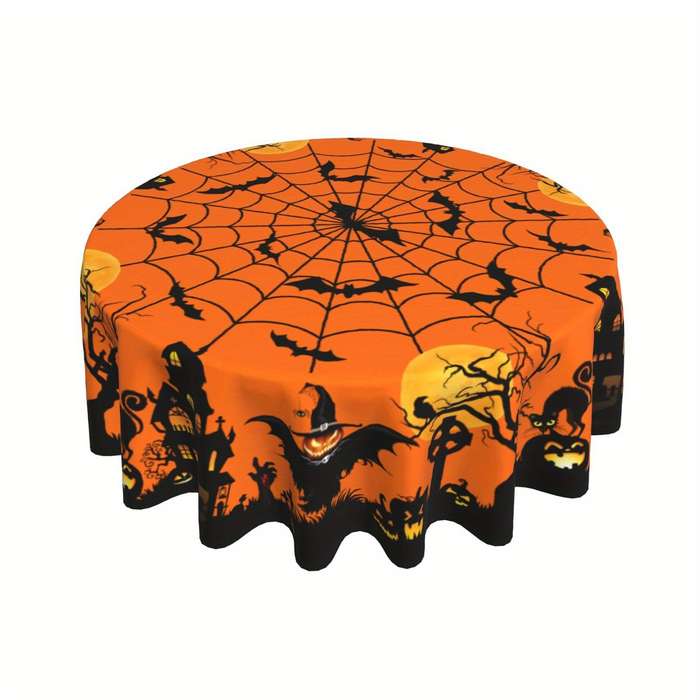Halloween tablecloth decoration color A size Round Tablecloth 148cmx148cm