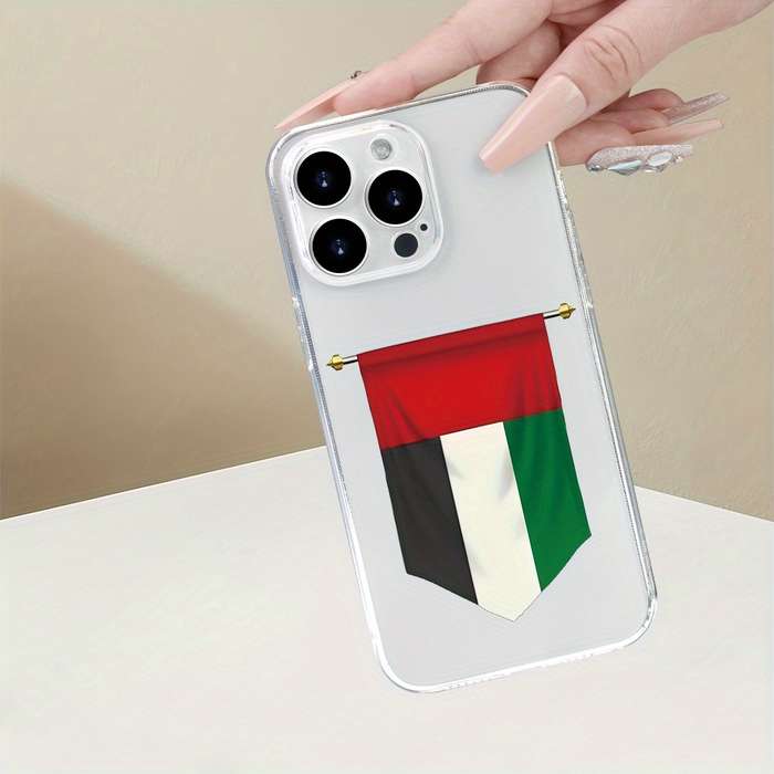 1Pc Transparent For iPhone 16 Plus United Arab Emirates Flag Phone Case