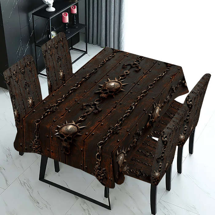 Halloween tablecloth decoration size 5pcs 4pc Chair Covers add 1pc Tablecloth 140 x 210cm