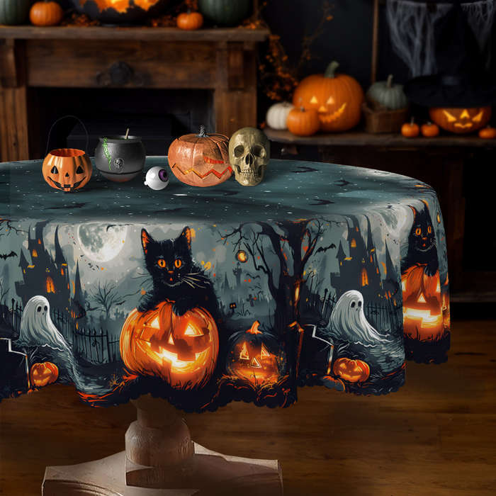 Halloween tablecloth decoration size Round 152.4152.4cm