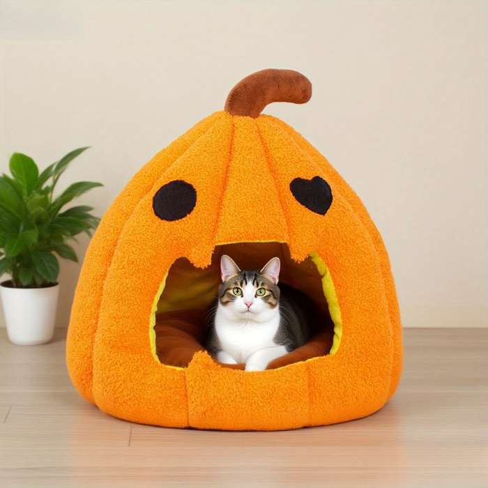 Pet supplies color Halloween Pumpkin Nest size 40x 40