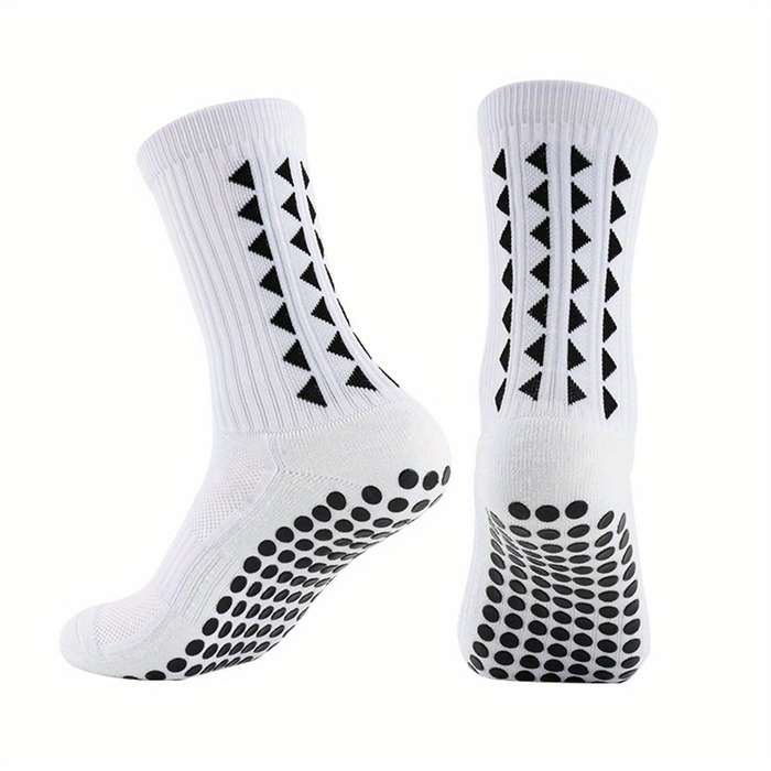 2 Pairs Of White One Size High Elastic Socks