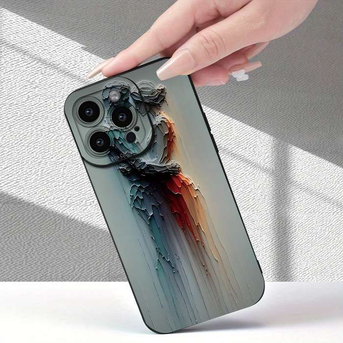 1Pc Black For iPhone 13 Pro Max Couple Pattern Phone Case