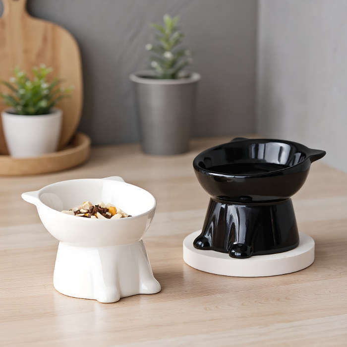 Pet Supplies Color Cat Bowl  White