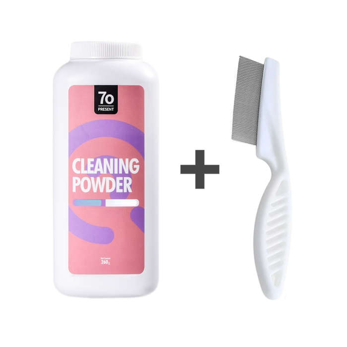 Pet supplies Quantity Peppermint Scent Dry Cleaning Powder  Add  Deshedding Comb Two    Piece Set