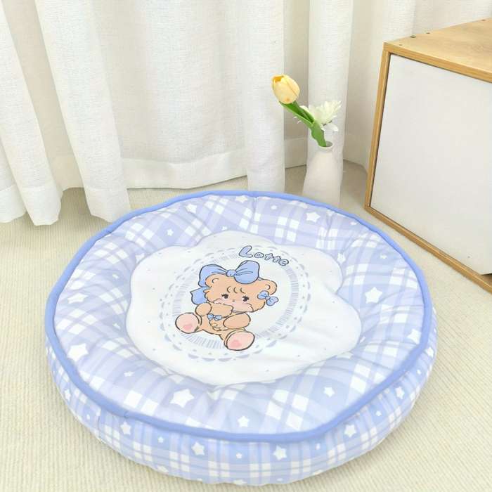 Pet Supplies Color Diameter 50Cm Size Blue Plaid