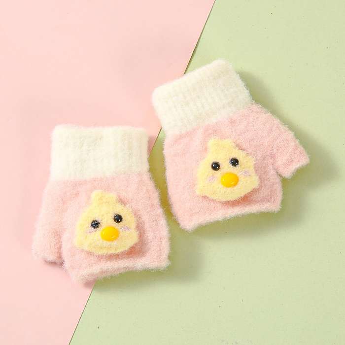 Winter Gloves Color Pink Size 6 To 24 Months
