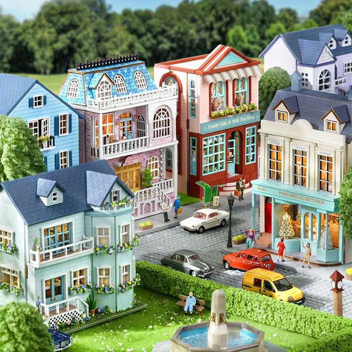 Building Toy Architectural Model Toy Set Color D 018 Romantic Castle