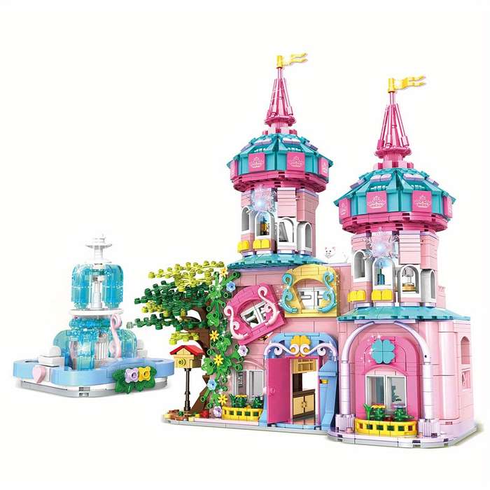 Building Toy Architectural Model Toy Set Color Magic Castle  1546 Pcs
