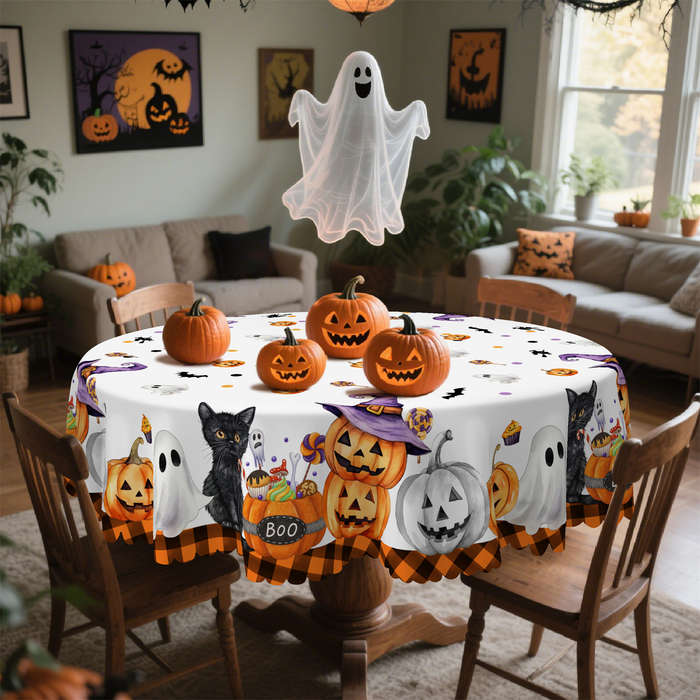 Halloween tablecloth decoration size Rectangle 60x120inch or 152x305cm