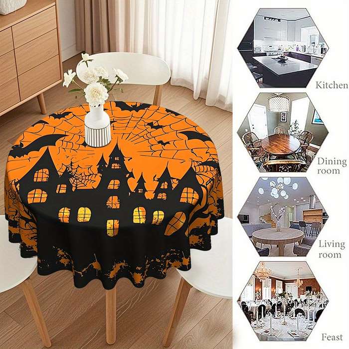 Halloween tablecloth decoration size 152.4 cm x 152.4 cm