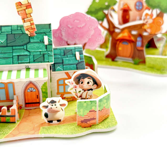 Building Toy Architectural Model Toy Set Model Random Style Quantity 4 Pcs