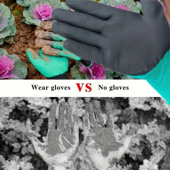 Work Gloves Color Thickened Coating   Brown Size 10Pcs 5Pairs
