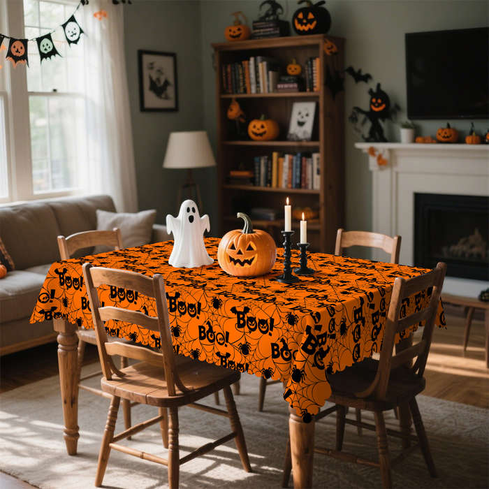 Halloween tablecloth decoration size Rectangle 60x86inch or 152x220cm