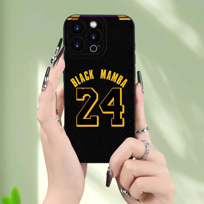 1Pc Black For iPhone 8 Plus No 24 Basketball Player Phone Case