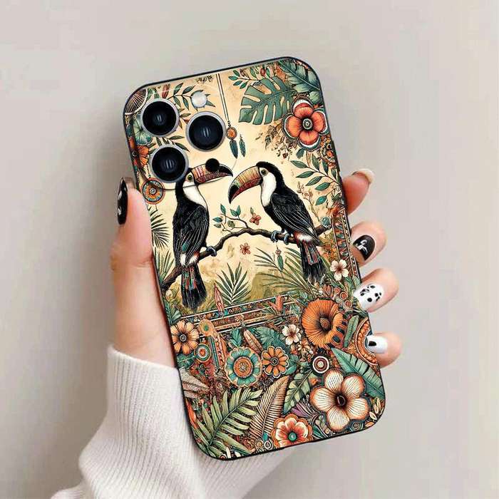 1Pc Black For iPhone 11 Pro Max African Style TPU Phone Case