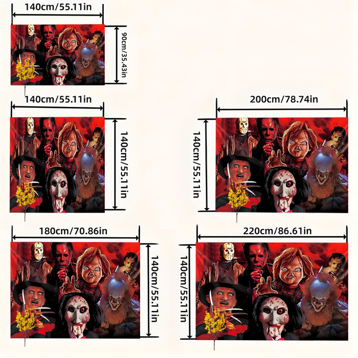Halloween tablecloth decoration size 140 x 220cm