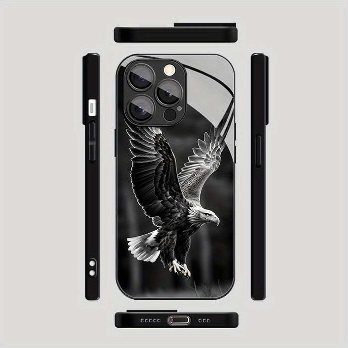 1Pc Mixed Color  For iPhone 11 Pro Max Black Eagle Pattern Phone Case