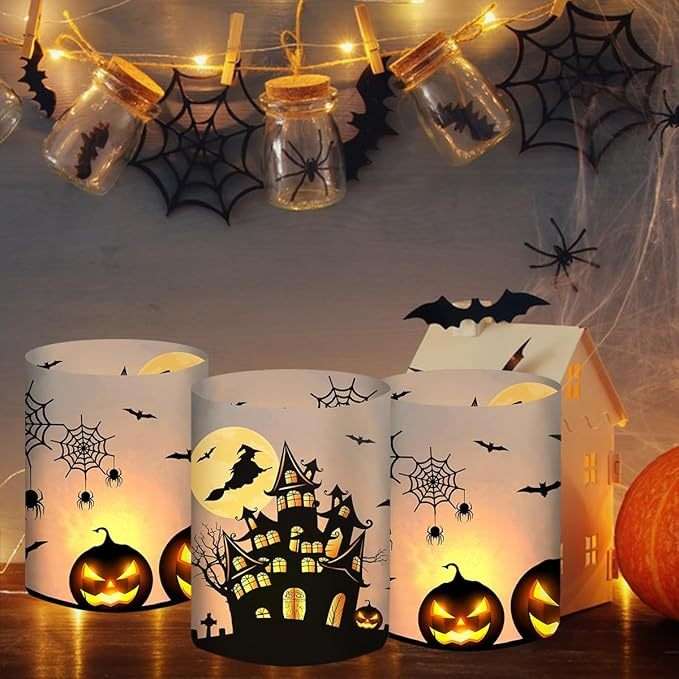 Halloween Decorations Color Halloween Lampshade Size One Pack Contains 8 Pieces