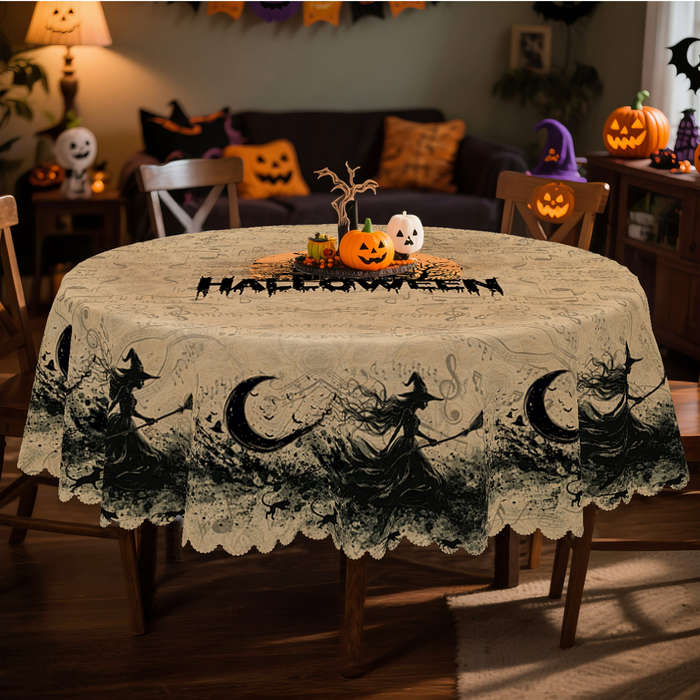 Halloween tablecloth decoration size Round 152.4cm