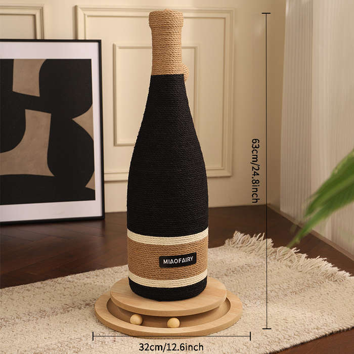 Pet Supplies Color Flat Wine Bottle Grab Column  Hemp Rope Type  Size Quantity