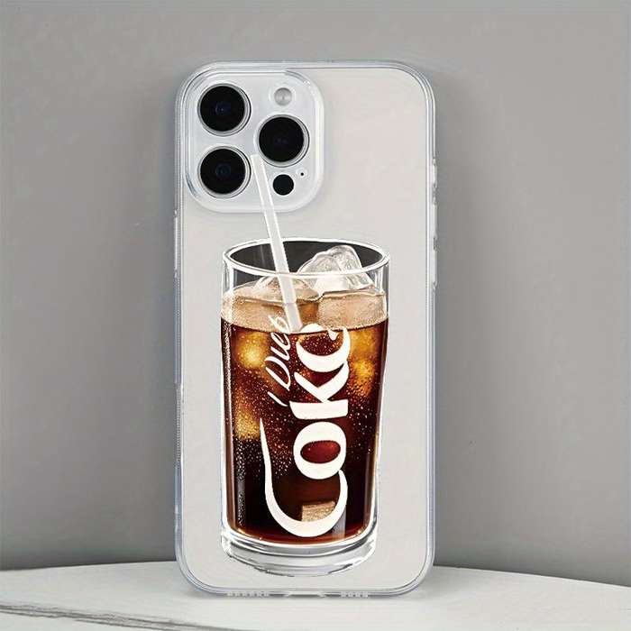 1Pc Transparent For iPhone 7 Plus 8 Plus Cola Design Phone Case